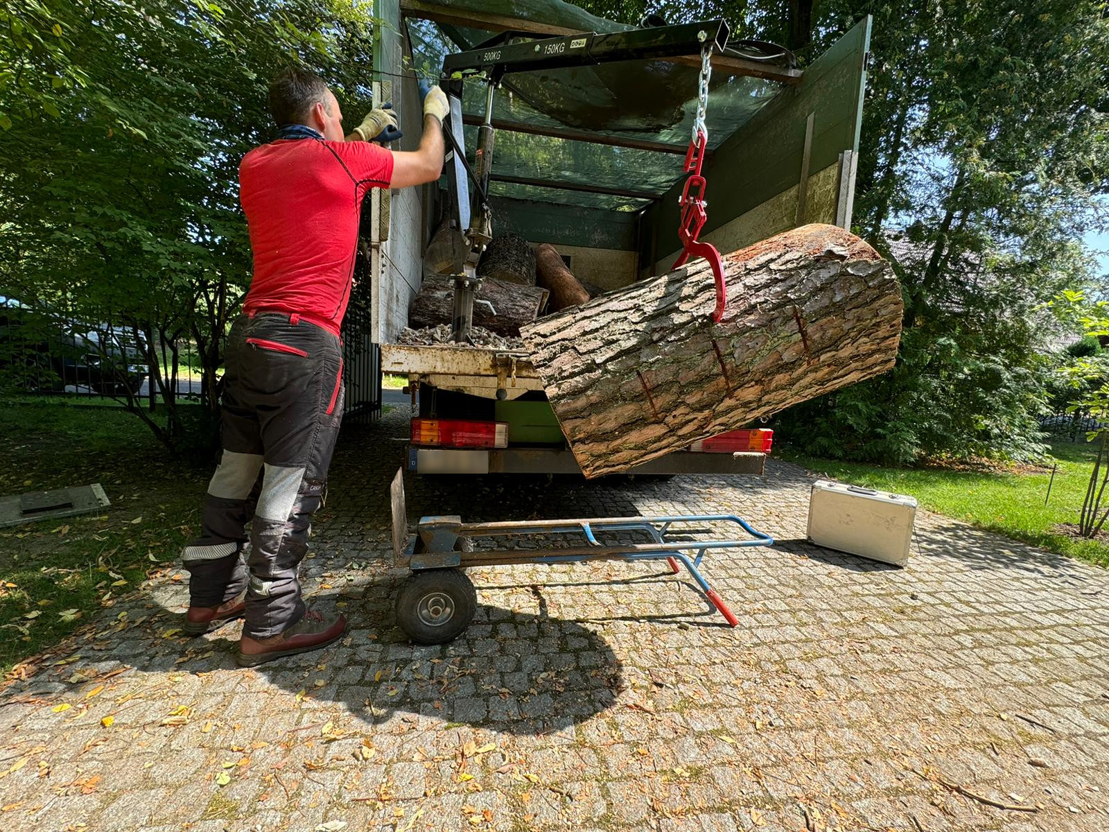 Baufeldrodung auf einem Grundstück vor weiteren Arbeiten