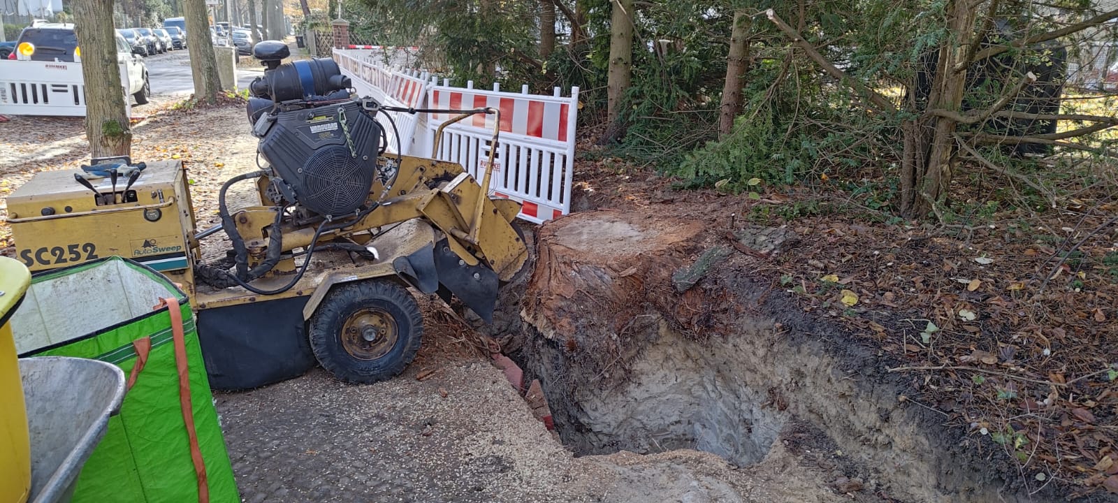 Baufeldrodung mit anschließender Wurzelbearbeitung